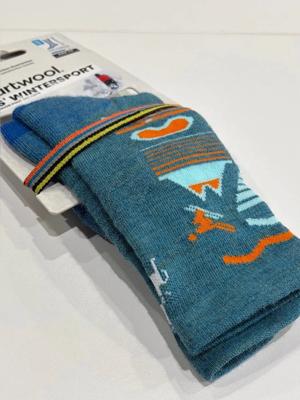SmartWool Kids XS Wintersport Pattern Ski Socks Over the Calf Snow NWT Green